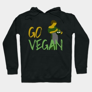 Go Vegan Lady Hoodie